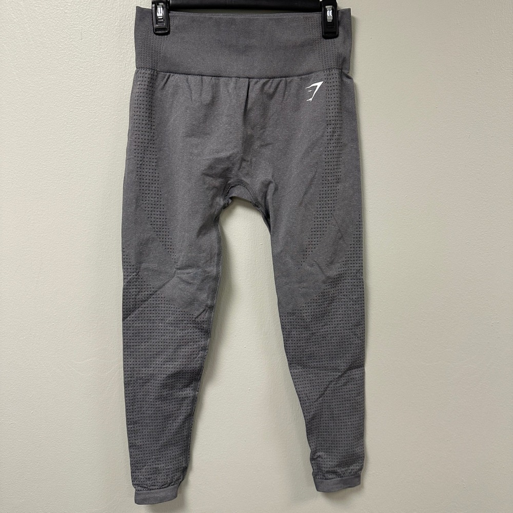 Gymshark Vital Seamless Leggings Charcoal Grey Marl High Waist Yoga Pants Womens